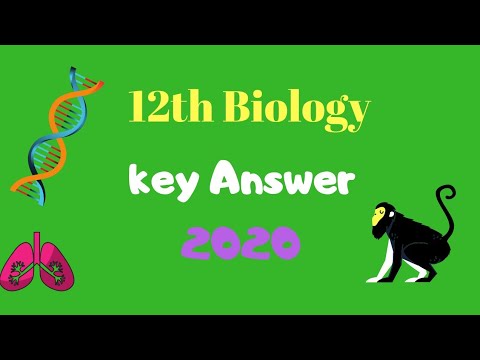 12th Biology 2020 Key Answer