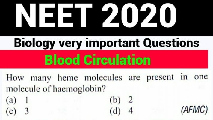 (6)Biology very important questions for NEET 2020 || Blood Circulation -Part -2 -  Animal Physiology