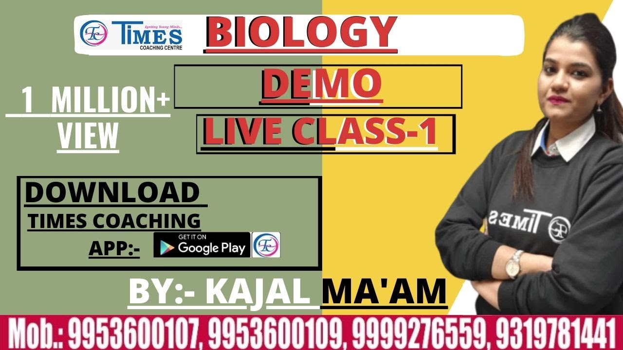 Biology | Demo Live Class 1 | By Kajal Ma'am