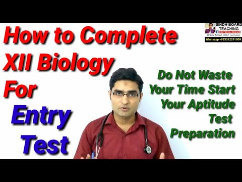 How to Complete XII Biology in 30 Days for Entry Test