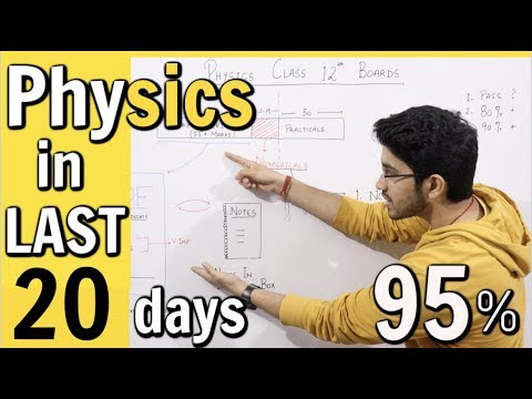 How to study Class 12 Physics in Last 20 days | How to Pass / Score 80% / Score 95% ?