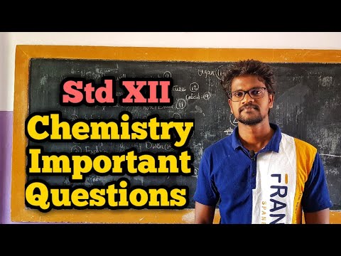 Important|Question|Topics|2020|Chemistry 12|Tamil|MurugaMP