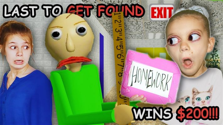 Last to Get CAUGHT Gets NO Math HomeWORK! | LAST To LEAVE Baldi's HOMESCHOOL in REAL LIFE $200!