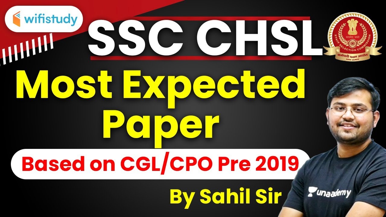 SSC CHSL 2019-20 | Maths by Sahil Sir | Most Expected Paper