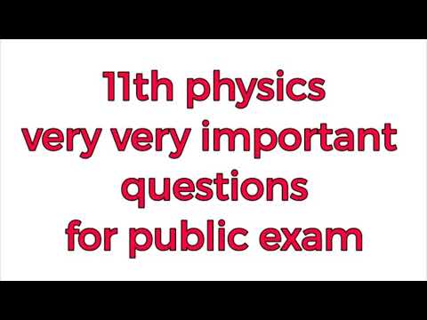 11th physics important questions for public exam 2019