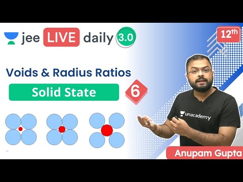 JEE: Solid State L6 | Voids & Radius Ratios | Unacademy JEE | JEE Chemistry | Anupam Gupta