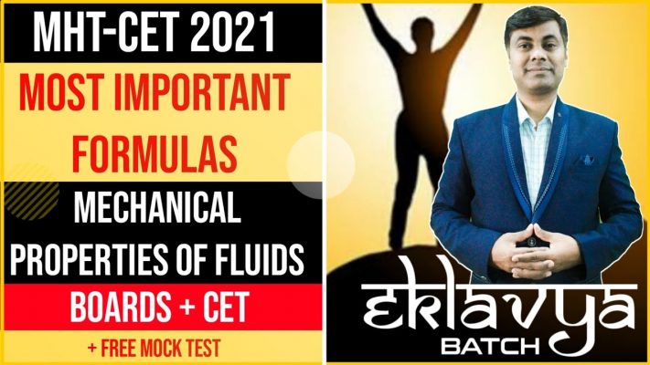 Physics Most Important Formula for MHT-CET & Board Exam/ Mechanical Properties Of Fluids