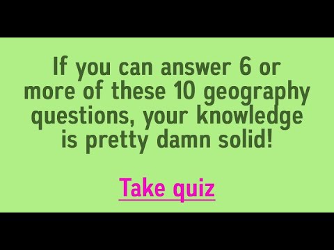 Geography Trivia Quiz