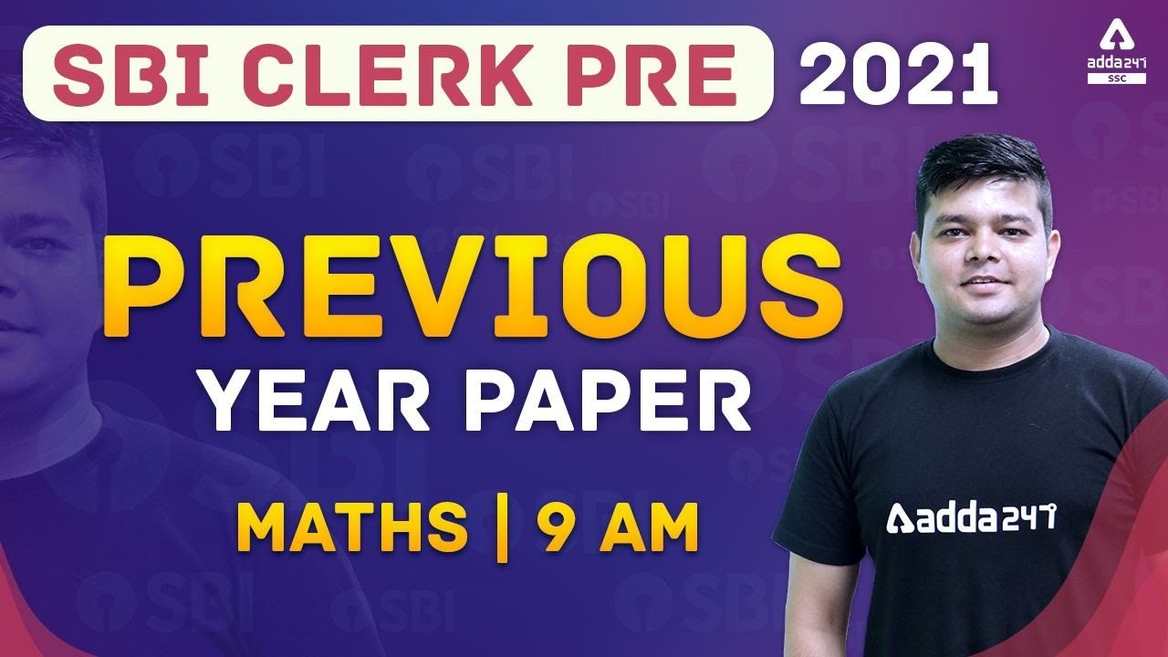 SBI Clerk 2021 | Previous Year Question Paper | Maths