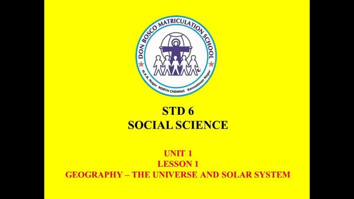 SOCIAL SCIENCE STD 6 GEOGRAPHY | UNIT 1 - THE UNIVERSE AND THE SOLAR SYSTEM