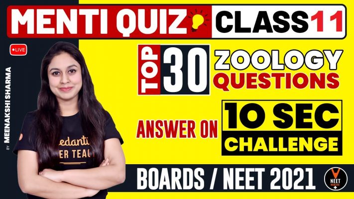 Top 30 Most Important Questions of Biology Class 11 (Zoology) | NEET Biology | NEET 2021 Preparation